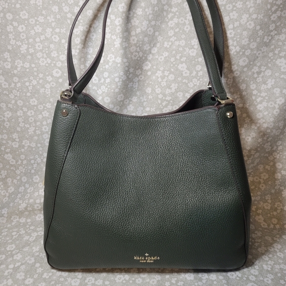 kate spade Bags Kate Spade Hunter Green Leila Medium Triple